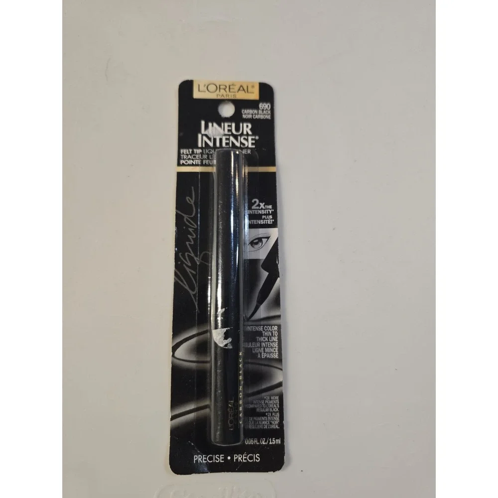 LOreal Lineur Intense Felt Tip Liquid Eyeliner 690 Carbon Black New Sealed